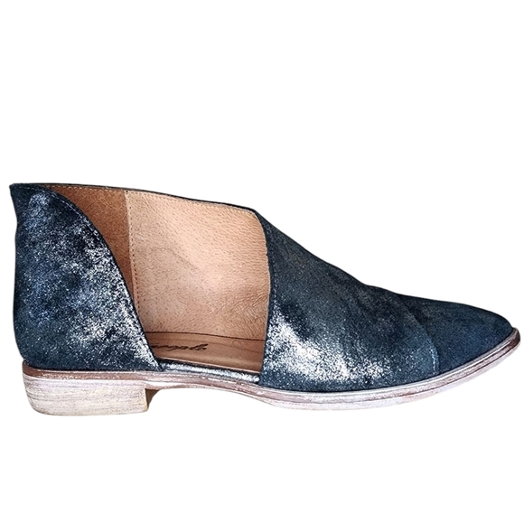 FREE PEOPLE Royale Flat metallic silver/black, size 36/5.5-6, boho chic - Picture 4 of 10